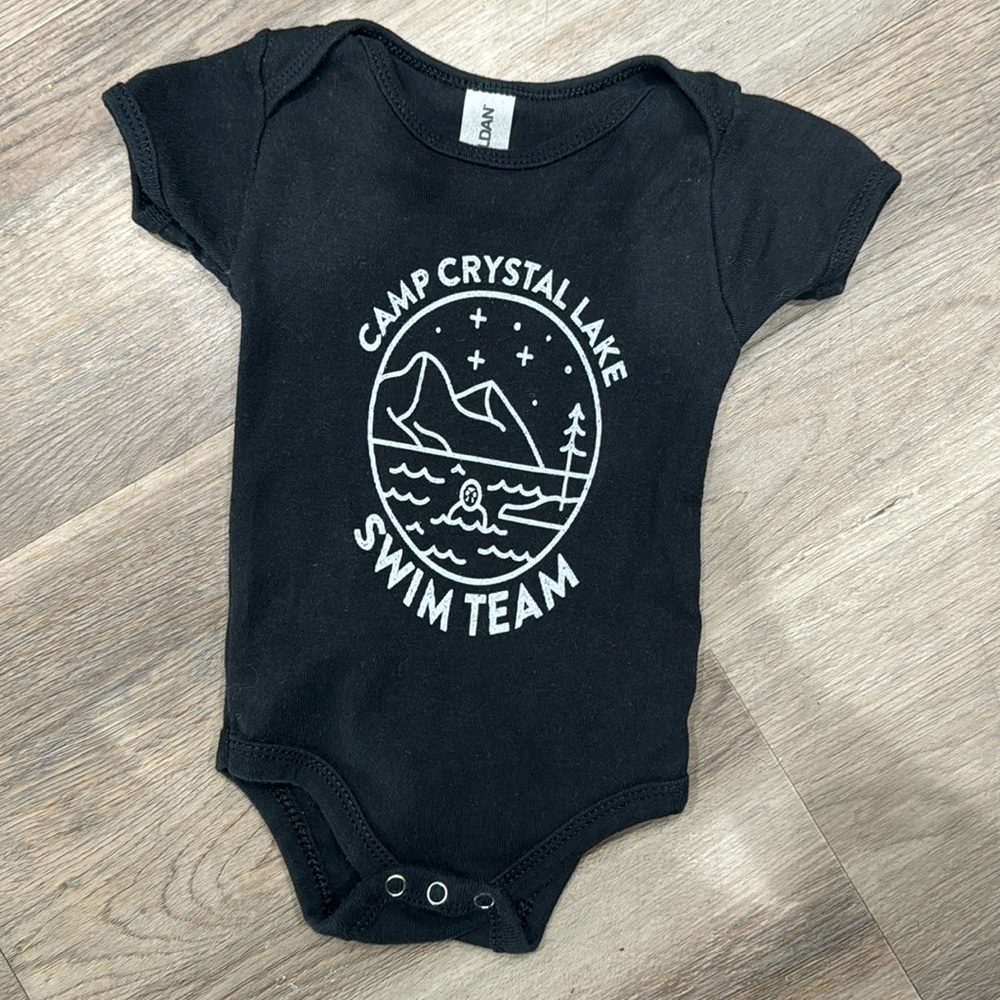 Camp ⛺️ Crystal lake swim team Jason Voorheese Friday the 13th onesie